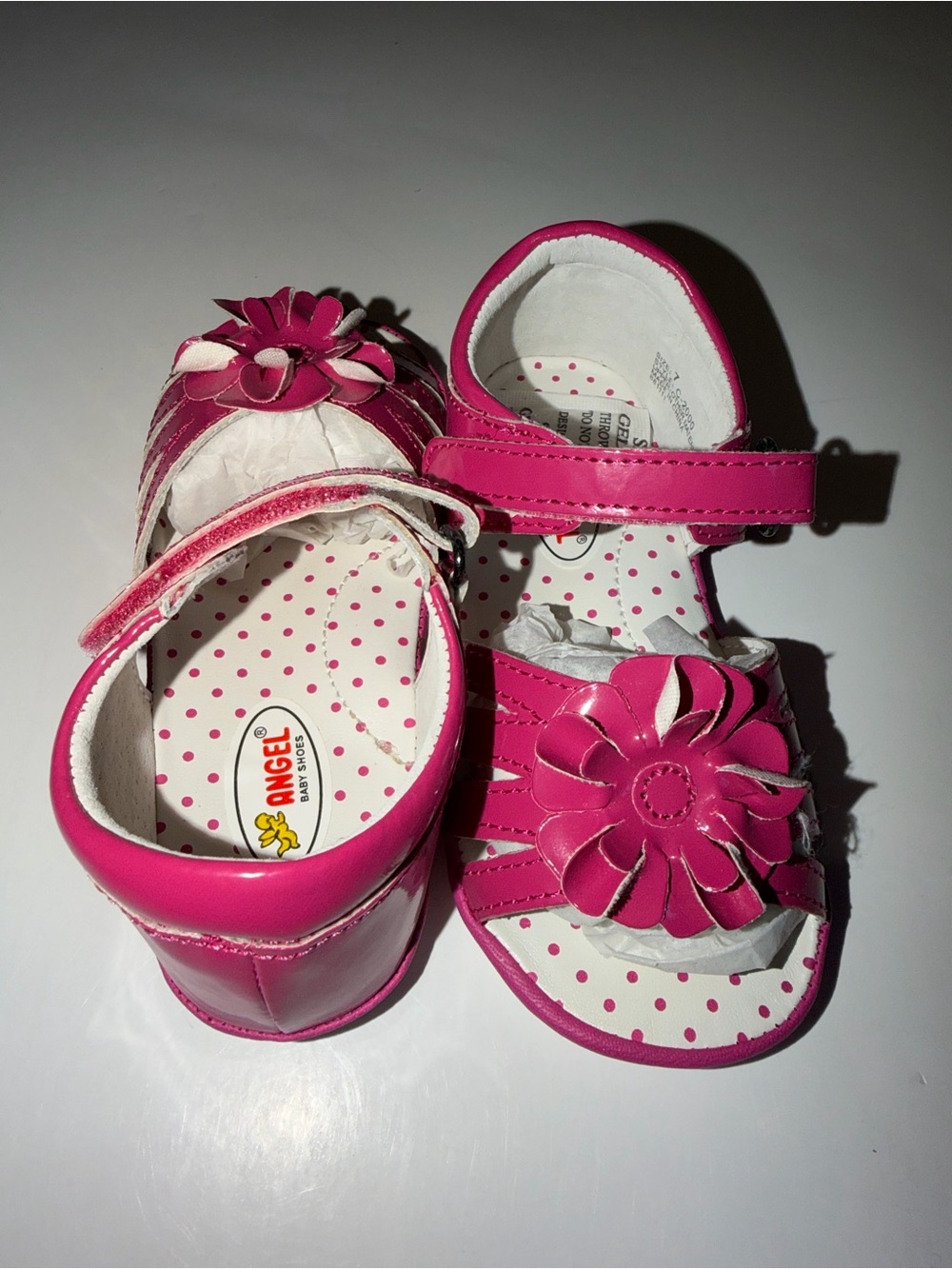 Angel Bright Pink Flower Strap Sandals